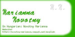 marianna novotny business card